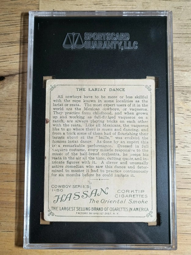1909 Hassan Cowboy Series T53 #44 The Lariat Dance (SGC 2 GOOD)
