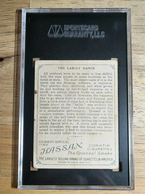 1909 Hassan Cowboy Series T53 #44 The Lariat Dance (SGC 2 GOOD)
