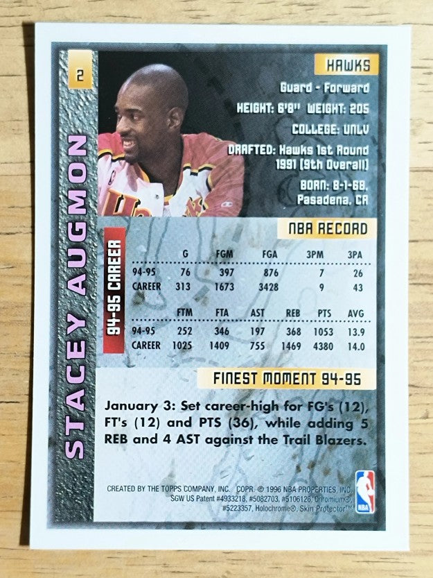 1995-96 Finest #2 Stacey Augmon