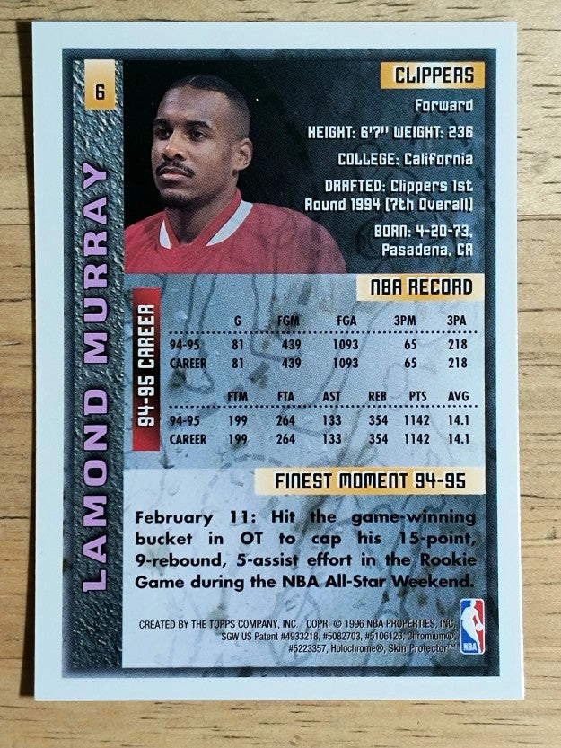 1995-96 Finest #6 Lamond Murray