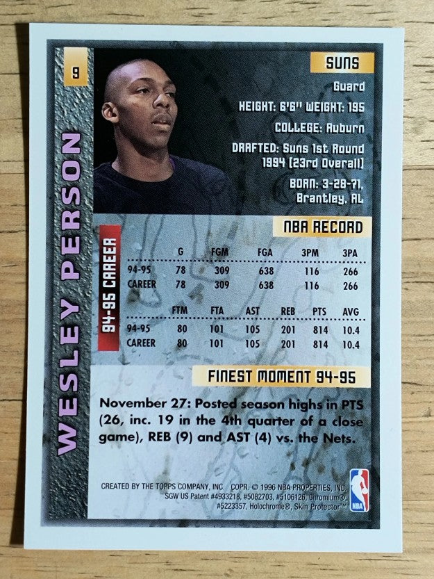 1995-96 Finest #9 Wesley Person