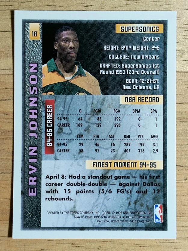 1995-96 Finest #18 Ervin Johnson