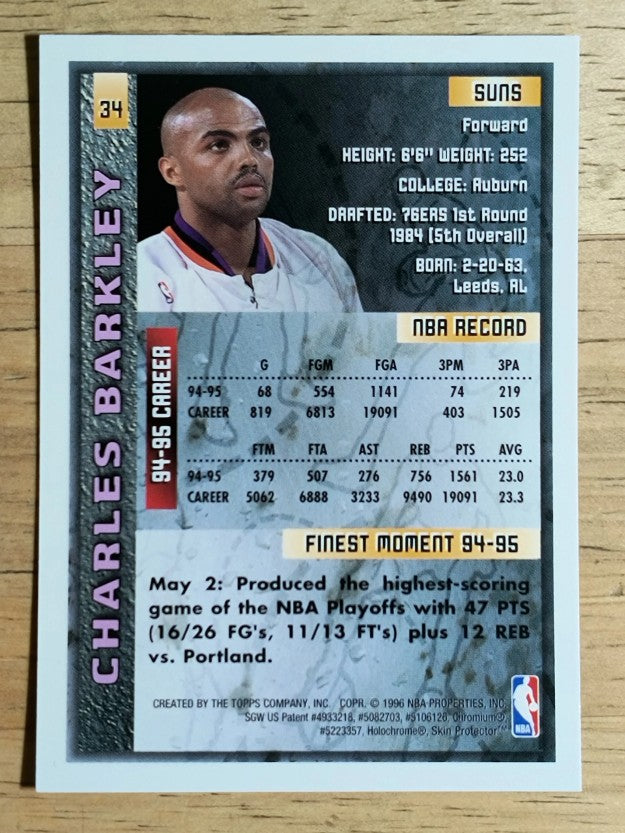 1995-96 Finest #34 Charles Barkley