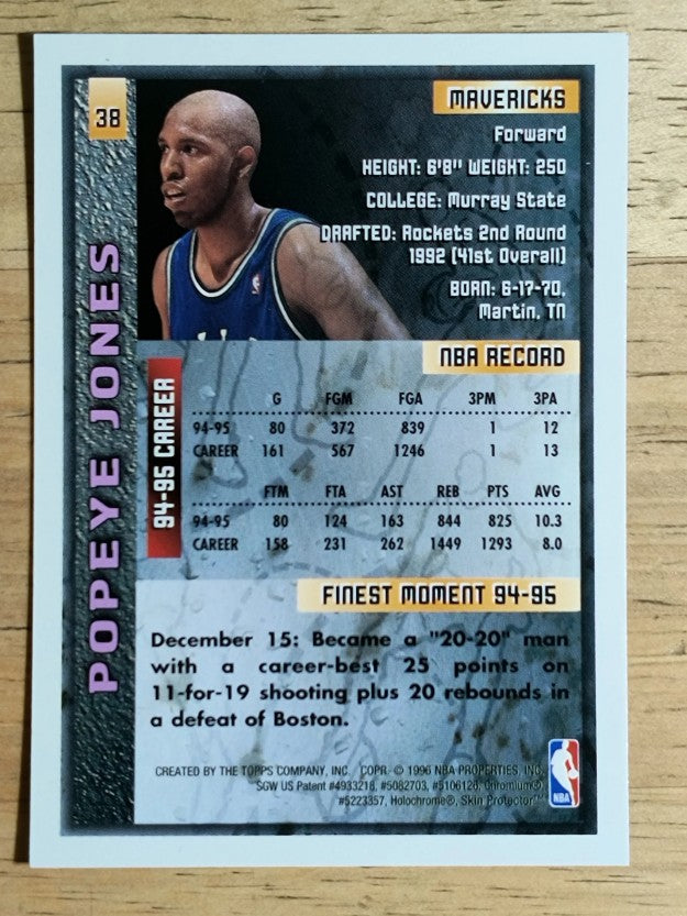 1995-96 Finest #38 Popeye Jones