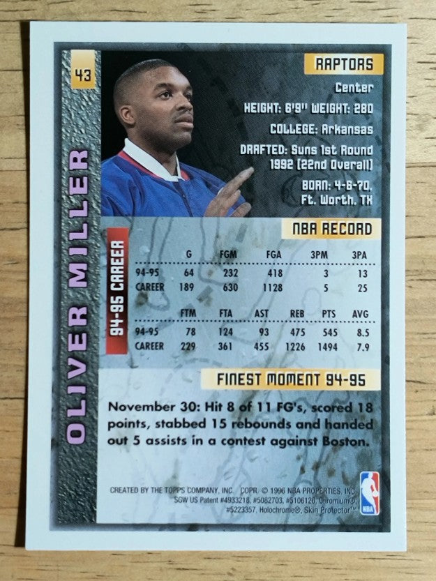 1995-96 Finest #43 Oliver Miller
