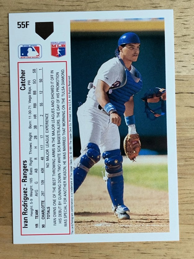 1991 Upper Deck Final Edition #55F Ivan Rodriguez RC