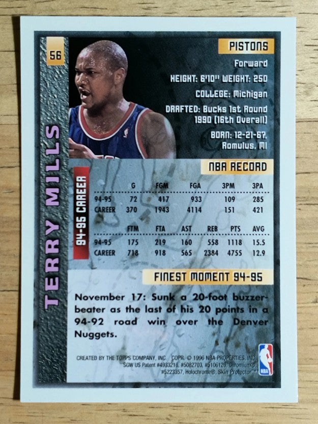 1995-96 Finest #56 Terry Mills