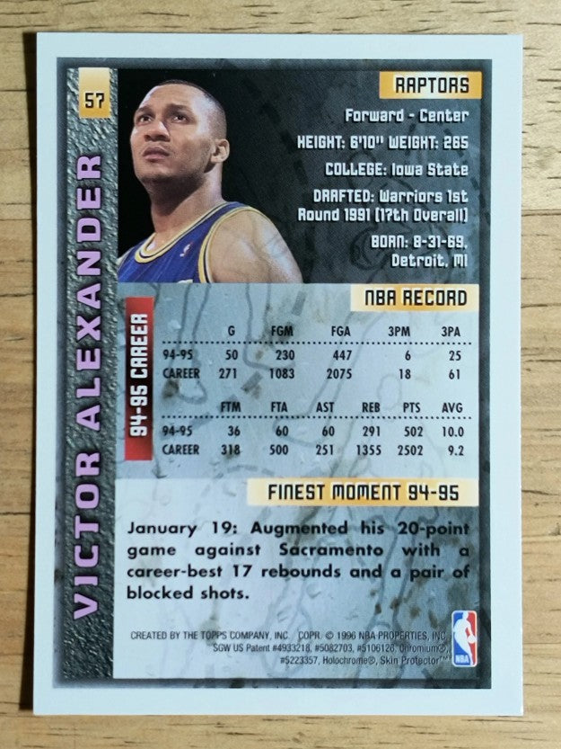 1995-96 Finest #57 Victor Alexander