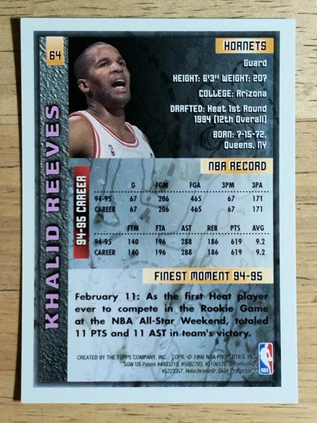 1995-96 Finest #64 Khalid Reeves