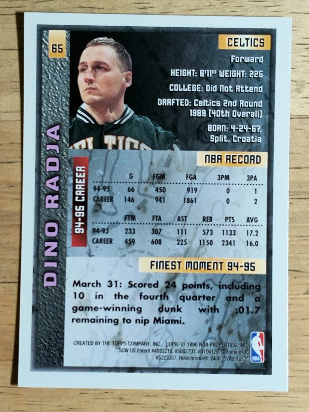 1995-96 Finest #65 Dino Radja