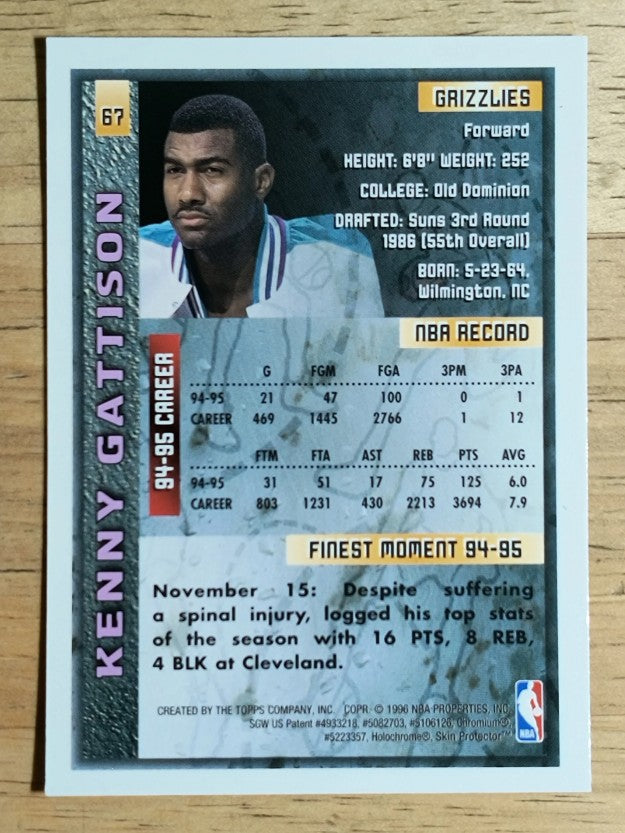 1995-96 Finest #67 Kenny Gattison