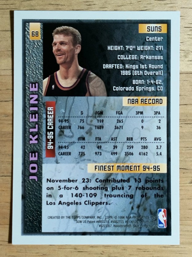 1995-96 Finest #68 Joe Kleine