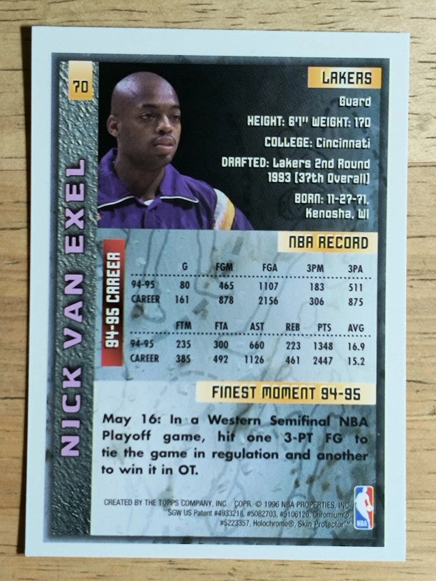 1995-96 Finest #70 Nick Van Exel