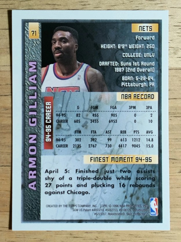 1995-96 Finest #71 Armon Gilliam