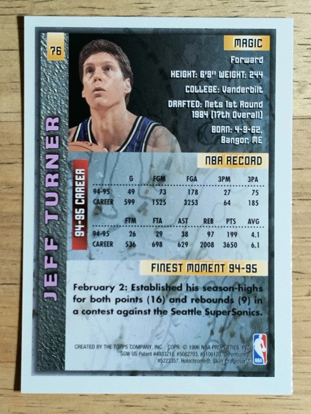 1995-96 Finest #76 Jeff Turner
