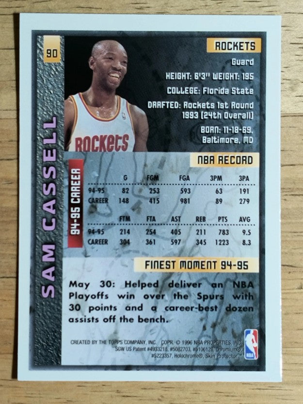 1995-96 Finest #90 Sam Cassell
