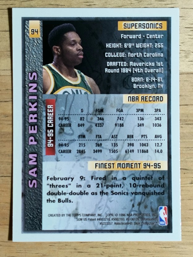 1995-96 Finest #94 Sam Perkins