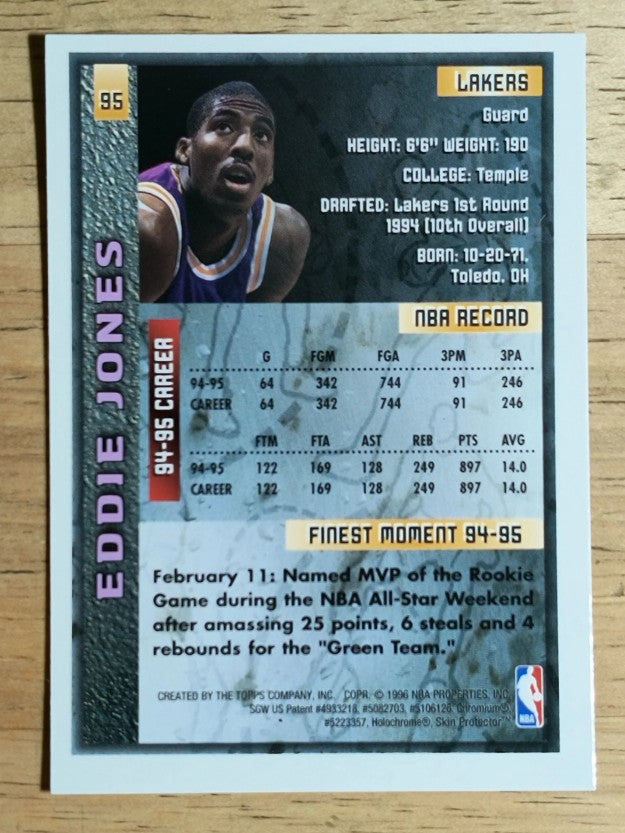 1995-96 Finest #95 Eddie Jones