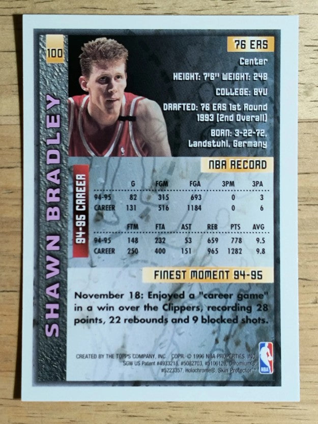 1995-96 Finest #100 Shawn Bradley