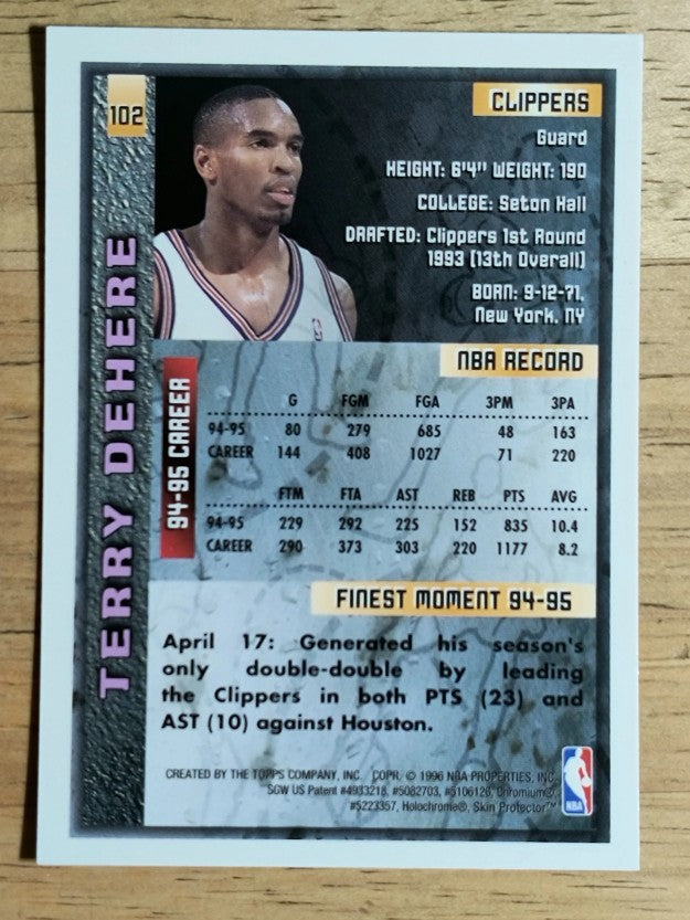 1995-96 Finest #102 Terry Dehere
