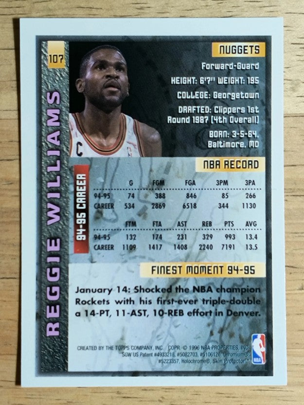 1995-96 Finest #107 Reggie Williams