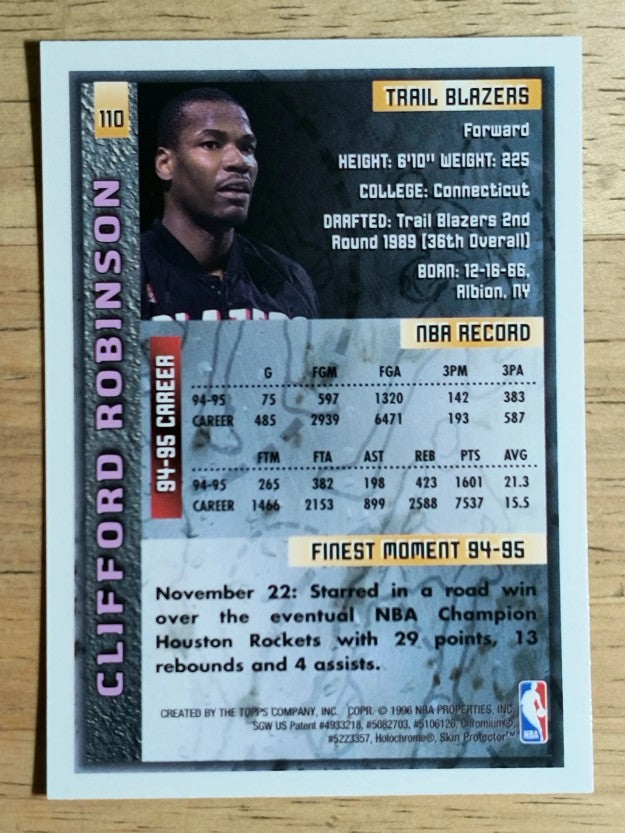 1995-96 Finest #110 Clifford Robinson