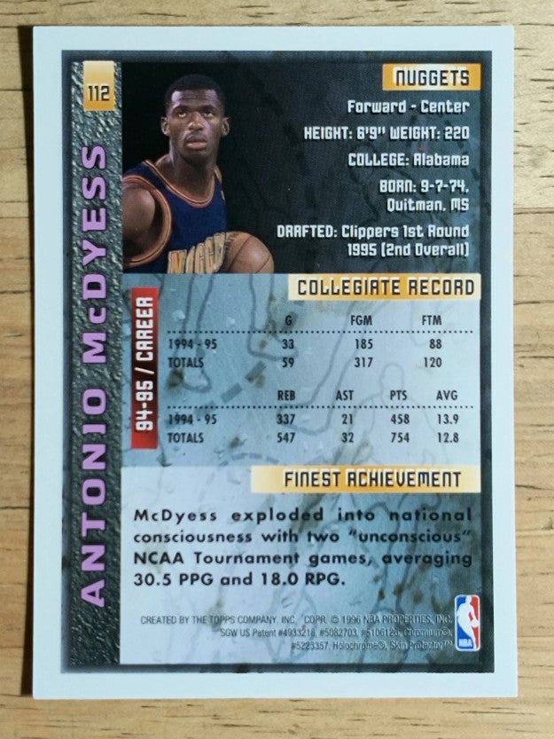 1995-96 Finest #112 Antonio McDyess RC