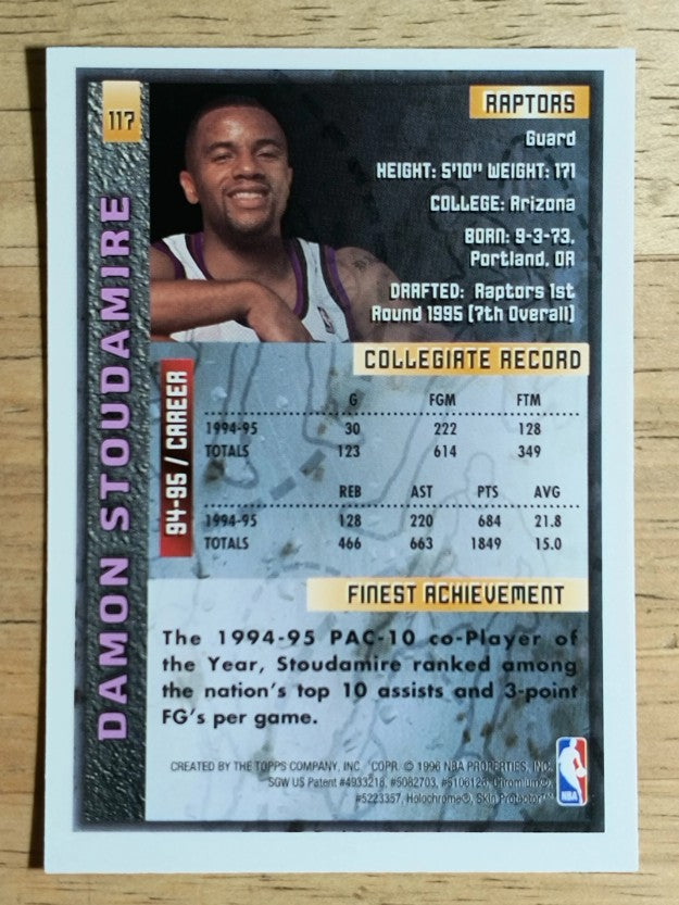 1995-96 Finest #117 Damon Stoudamire RC