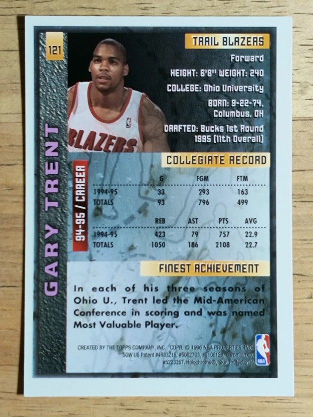 1995-96 Finest #121 Gary Trent RC