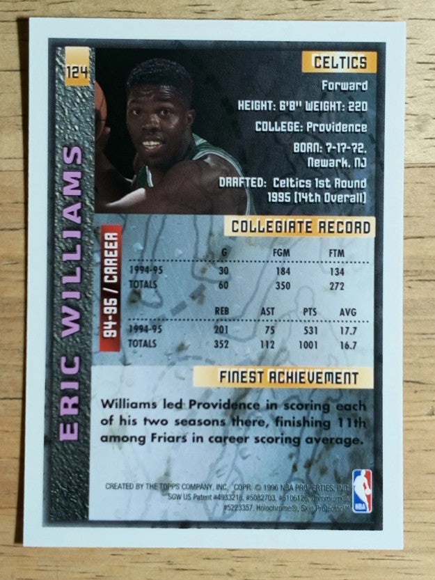 1995-96 Finest #124 Eric Williams RC