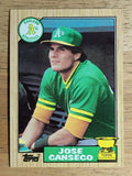 1987 Topps #620 Jose Canseco