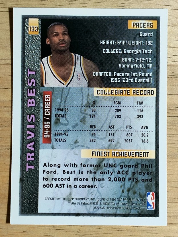 1995-96 Finest #133 Travis Best RC