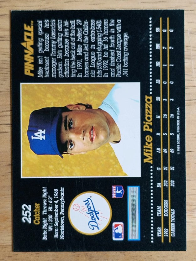 1993 Pinnacle #252 Mike Piazza