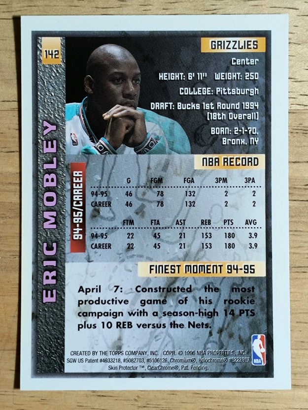 1995-96 Finest #142 Eric Mobley