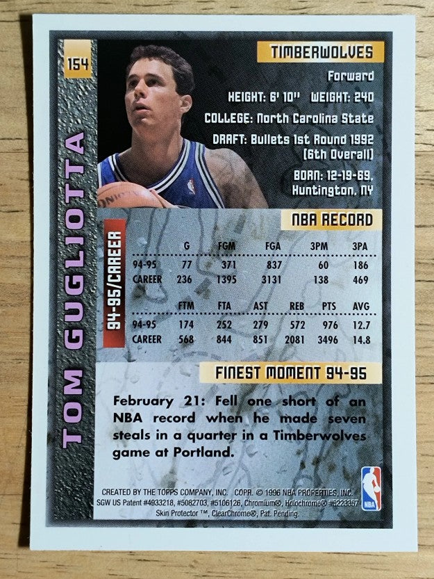 1995-96 Finest #154 Tom Gugliotta