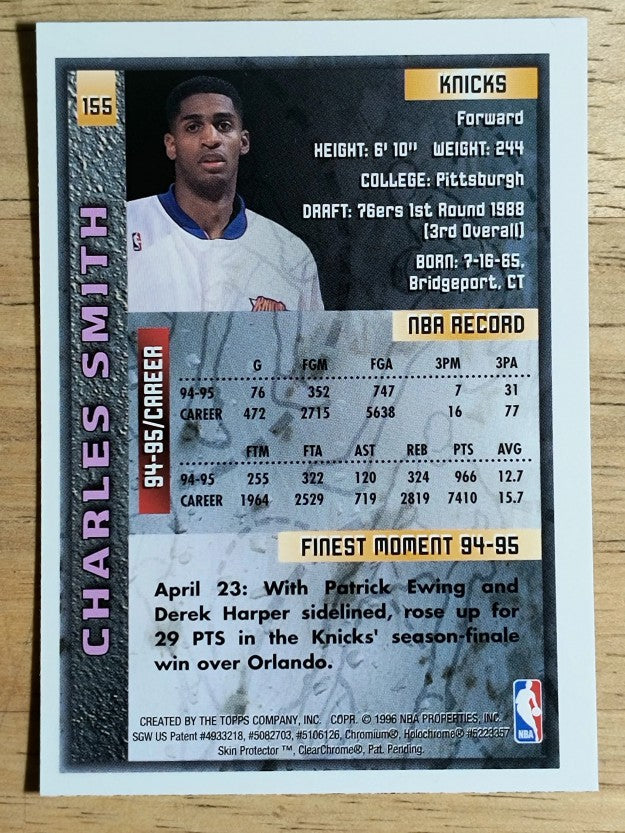1995-96 Finest #155 Charles Smith