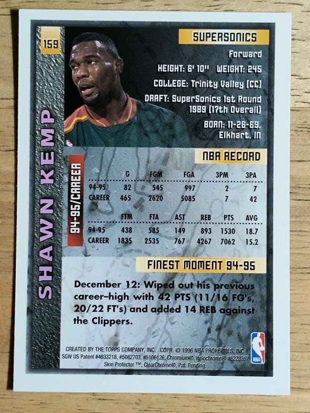 1995-96 Finest #159 Shawn Kemp