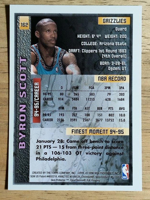 1995-96 Finest #162 Byron Scott