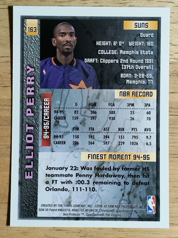 1995-96 Finest #163 Elliot Perry