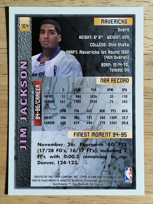 1995-96 Finest #164 Jim Jackson