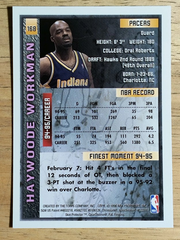 1995-96 Finest #168 Haywoode Workman