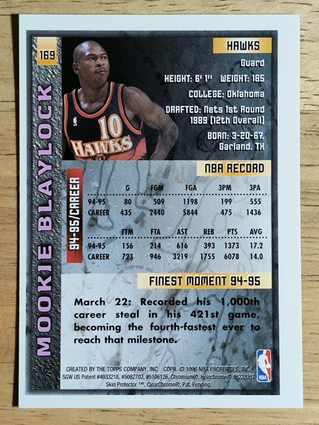 1995-96 Finest #169 Mookie Blaylock