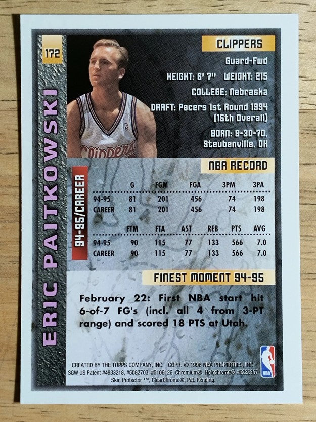 1995-96 Finest #172 Eric Piatkowski