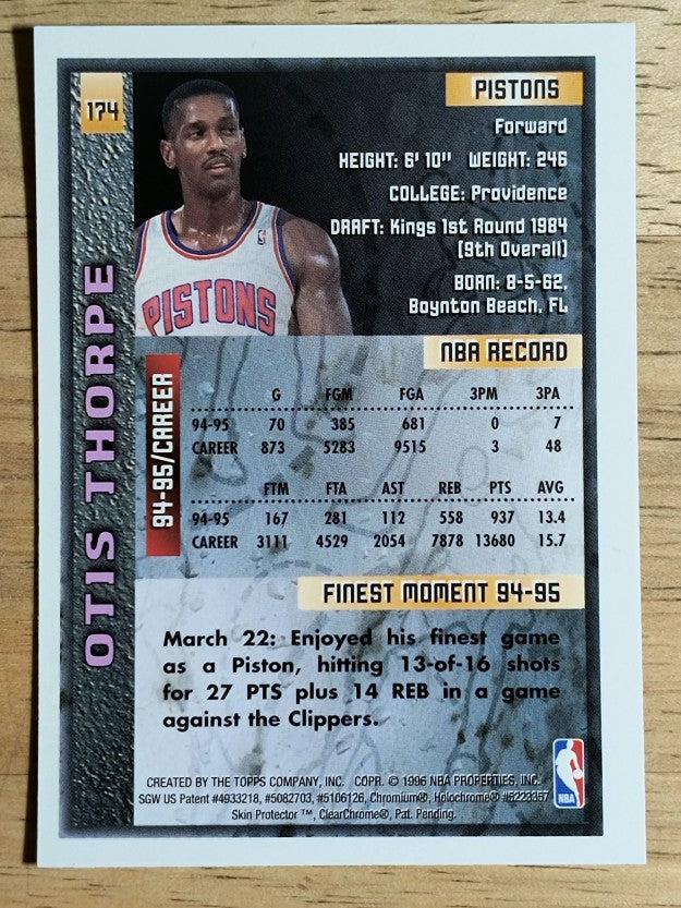1995-96 Finest #174 Otis Thorpe