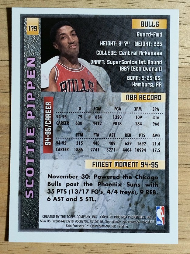 1995-96 Finest #179 Scottie Pippen