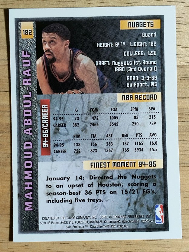 1995-96 Finest #182 Mahmoud Abdul-Rauf