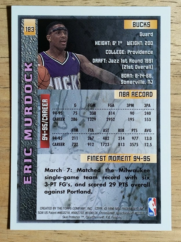 1995-96 Finest #183 Eric Murdock