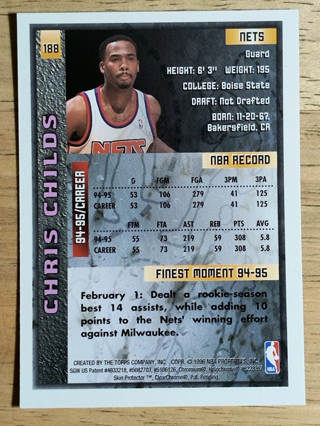 1995-96 Finest #188 Chris Childs