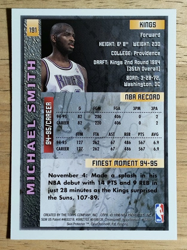 1995-96 Finest #191 Michael Smith