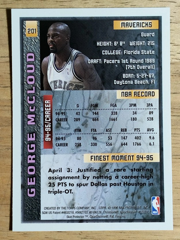 1995-96 Finest #201 George McCloud